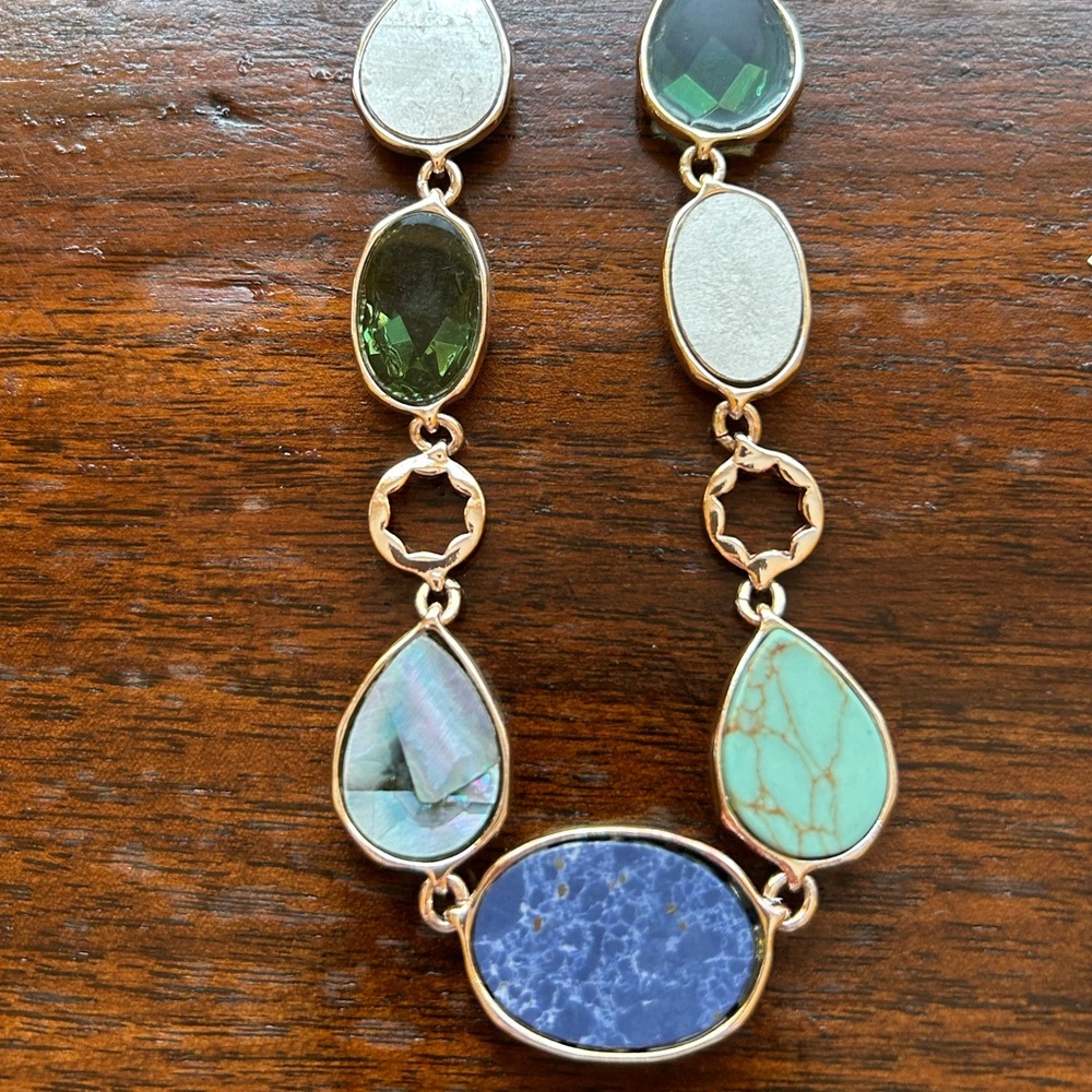 Anne Klein Blue and Green Necklaces & Bracelet Set 3 Items Silver Multicolored - Picture 8 of 8